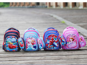 Tas Sekolah Ransel Anak Model 3D School Backpack Termurah Bag Nilon Motif Kartun Lucu BISA COD T266