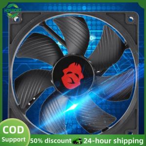 【HOSPORT】12cm 4 Pin High Speed Desktop Chassis Fan Large Air Volume PC Case Radiator【1-3 days delivery】