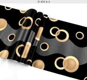 Wall Sticker Dekoratif Polkadot Geometris Hitam & Putih 10Mx45CM - Bisa COD