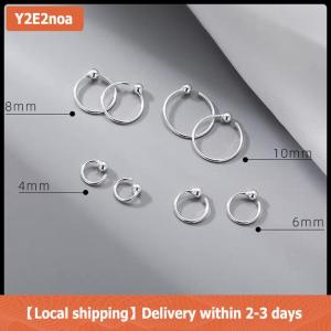 【Local shipping】 Minimalist Woman Hoop Earrings Small Ear Bone Buckle Simple Fine Jewelry Ear Bone Nail Earrings For Women Ear Hoops Fashion Accessories