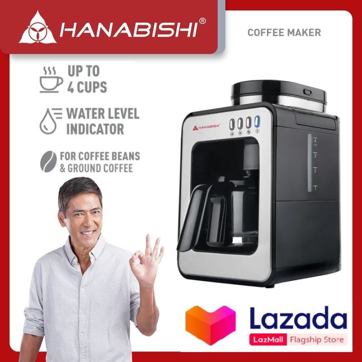 Hanabishi Coffee Make HGRCM2IN1 2 in 1 Grinder and Coffee Maker