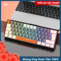 Bàn Phím Cơ RGB Led 18 Chế Độ Có Dây T60 Trục Cơ Red Switch Gõ Êm Giảm Ồn Layout 62 Phím Nhỏ Gọn Có HOTSWAP Cao Cấp Dùng Cho Máy Tính/ Laptop/ PC. 