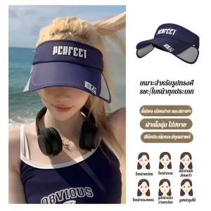 หมวกกันแดดฤดูร้อนของผู้หญิง หมวกกันแดดปีกยืดไสลด์แบบปรับได้/ป้องกันรังสียูวี หมวกกันแดดหลังคากลวง หมวกเบสบอล ดูดความชื้น กันลม ระบายอากาศบนหลังคาเปล่า แห้งเร็ว