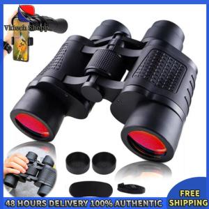 Vktech High-Definition 80x80 Outdoor Binoculars with Night Vision for Camping and Hiking Compact Red Film Design