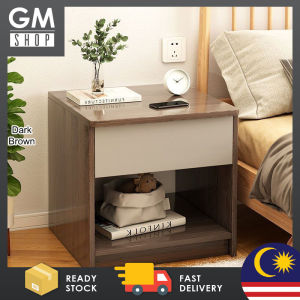 GMshop Bedside Cabinet Table Simple Modern Bedroom Small Storage Rack Home Storage Cabinet With Drawer Bedside Shelf