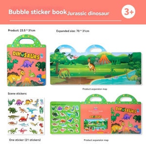 BZAJGEJGESG Reusable Sticker Book For Baby 36Mos+ Quite Busy Book for Toddlers Travelling Childrens Early Learning Educational Toys