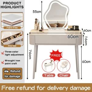 TURTLE Mirror table and chair set dressing table vanity table Dressing table storage cabinet