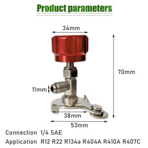 Can Tap Vavle STARMEC CH-340 MULTI R12 R22 R134a R407C R404a Kran Pembuka Kaleng Preon Gagang Besi