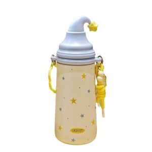 MAOMEI Hoạt hình Bình nước giữ nhiệt Ngôi sao 600ml Bình giữ nhiệt Không chứa BPA Có thể tái sử dụng. Cốc có ống hút Các môn thể thao ngoài trời.