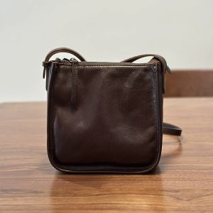 BeeGreen Women Genuine Leather Square Shoulder Bag High Quality Soft Commuter Bag Daily Cellphone Sling Bag