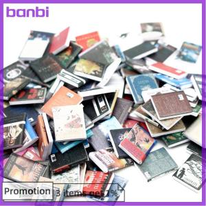 banbi 10PCS Dollhouse Miniature Magazines Books Novels Model Dolls House Scene Decor Accessories