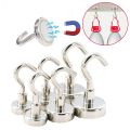 kangle kangle【💥50% off】10 ชิ้น Strong ตะขอแม่เหล็กปฏิบัติโหลดแบริ่ง Hook อเนกประสงค์สําหรับ Home Kitchen Bar Storage Key Coat ถ้วยแขวน. 