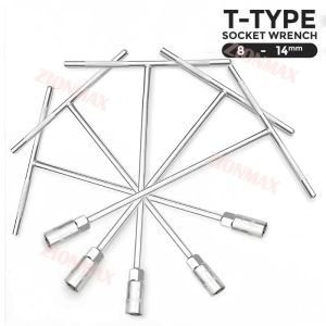 Paket Kunci T Sock 4psc set T-Type Wrench Kunci pas soket perbaikan 8-14mm