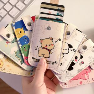 LIWU เคลือบลามิเนต กระเป๋าใส่บัตรขนาดเล็ก การปิดกั้น RFID แบบดึงออกได้ กล่องใส่นามบัตร แฟชั่นสำหรับผู้หญิง หนังพียู ที่ใส่บัตรประชาชน สำหรับผู้ชาย