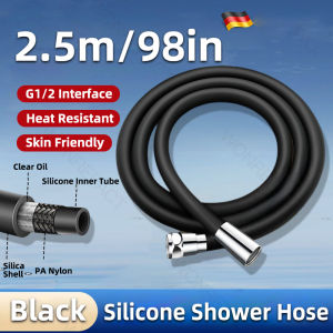Bathroom Silicone Flexible Hose Handheld Shower Head Hose High Quality Silicone Shower Hose 2.5M Flexible Bath Hose