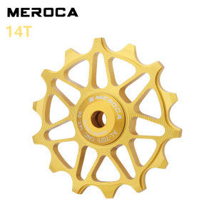 Meroca 12t 14t Xe Đạp Bánh dẫn hướng Hợp kim nhôm ròng rọc sứ bít kín mang MTB Cùi đề sau bánh xe dẫn thích hợp cho 8/9/10/11 tốc độ (MEROCA-TCDL)