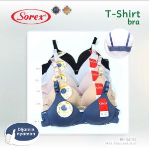 BRA BH Sorex 34135T-shirt || Bra Busa Sedang || Tanpa Kawat| Kait 3 Setara Cup B BH Harian - BH TSHIRT FASHION SUPER NYAMAN DAN LEMBUT - KAIT 3 NYAMAN DI PAKAI - ASLI SOREX - ORIGINAL SOREX - SIZE 34 36 38 - YT COLLECTION