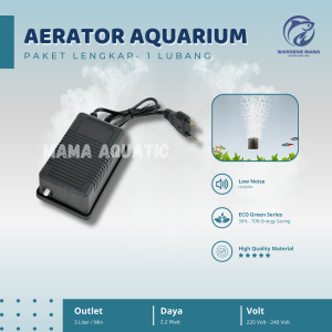 Aerator Aquarium 1 Lubang Mesin Pompa Gelembung Udara Akuarium Aquascape