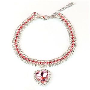 QEFEE Rhinestones Not Fade Puppy Pet Accessory for French Bulldog Cat Accessory Dog Chain Cat Collar Dog Necklace Pet Chain
