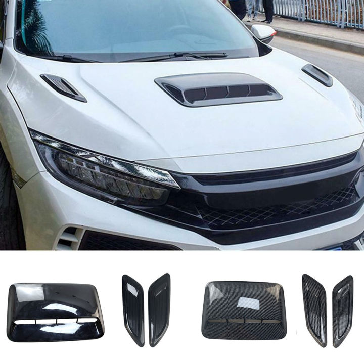 Car Air Flow Intake Hood Scoop Vent Bonnet Decorat