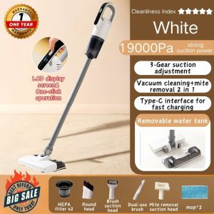 【1-Year Warranty】DOVVA Cordless Vacuum Cleaner 35000Pa Dust Mite Removal For Bed House hold Wet Dry Cordless