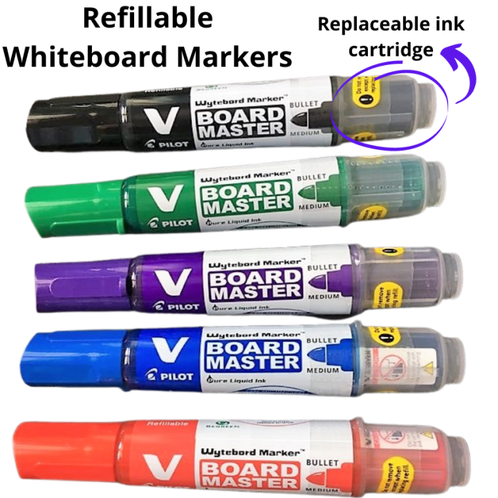 PILOT Refillable White Board Markers V Board Master Wytebord Marker