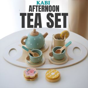 Local Delivery Cooking Set Toy for Kids Girl Wooden Toys Kitchen Playset Food Tea Set Cute
