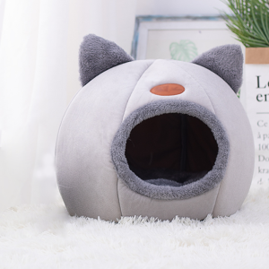 Pet Nest Cat Bed Soft Warm Cozy Deep Sleep Waterproof Soundproof Winter Small Comfortable Cat House For Indoor And Outdoor Use