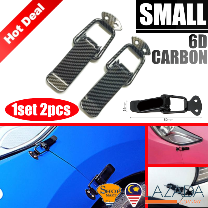 2pcs Car Bumper Clip Quick Release Bumper Clips Full 6D Carbon Small