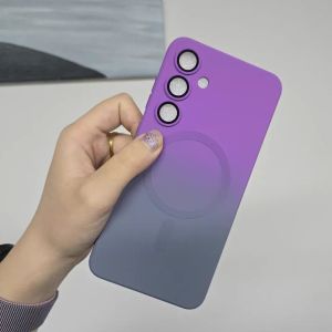 Gradient Color Soft Magnet For Magsafe Case For Samsung S26 S25 Edge S24 S23 S22 S21 S20 Note 20 10 Ultra Plus FE Bumper Cover