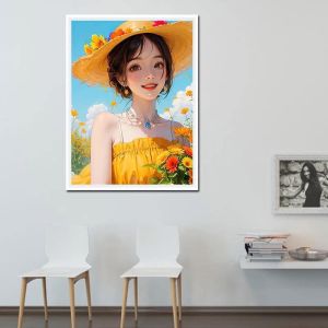 Tranh thêu kín chữ thập Cô gái DX1431 kích thước 43 x 57 cm