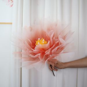 MASTERYX Silk Artificial Peony Flower Outdoor 40/50cm Large Flower Head Layered Fluffy Petals Fake Flowers Floor Display