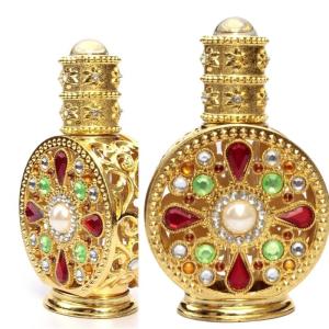 12ml Vintage Essential Oil Perfumes Empty Bottle Storage Bottles Vintage Empty Artificial Multicolor Refillable Jar