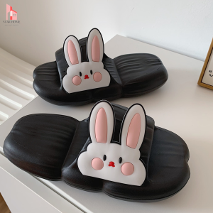 A-70 รองเท้าแตะแบบสวม  รองเท้าแตะแต่งหูกระต่าย รองเท้าแตะ รองเท้าแฟชั่น พื้นนุ่มเบาสบายเท้า