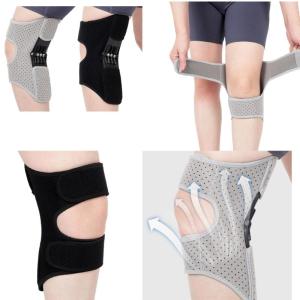 Knee Support Breathable Knee Brace with Powerful Rebounds Springs Knee Pad Soft Knee Guards for Gym Workout Basketball