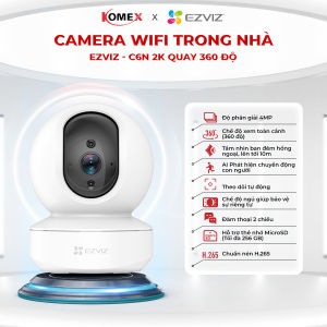 Camera Wifi trong nhà EZVIZ - C6N 2MP Độ phân giải 1080P đàm thoại 2 chiều khả năng quay quét 360 - Hàng chính hãng