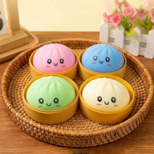 8.5cm Cute Color Gold Steamed Bun Squishy Toy Relieve Stress and Relax a Fun Toy for Both Children