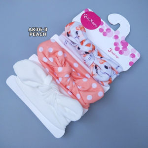 BANDO BAYI PEREMPUAN 3in1 HEADBAND BANDANA BALITA AKSESORIS BABY MOTIF PITA FASHION KOREA AK36