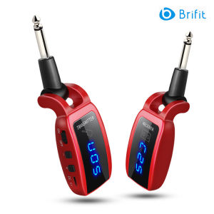 Brifit Bộ thu phát không dây guitar điện hệ thống âm thanh nổi không dây UHF máy nghe nhạc và máy thu giảm tiếng ồn không có độ trễ