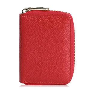 Rfids ngăn chặn tín dụng ví tổ chức Ví ngắn kích thước nhỏ gọn Chất liệu da PU Dây Kéo trường Hợp Chủ