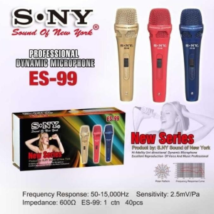 Microphone SONY Mic Karaoke Profesional Dynamic Mic Kabel - JACK-6.5MM ES-99