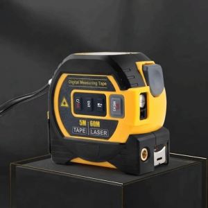 CALLIVEN High Precision Tape Measure 3 in 1 LED Display Rangefinder Construction Tools 5m Tape Measuring Tape Building Construction
