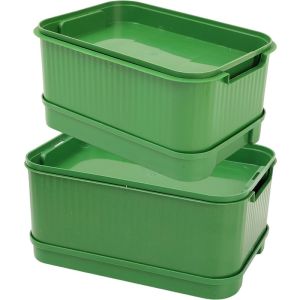S/L Germination Seedling Tray Bean Sprouts Plate Hydroponic Propagator Mini Plant Soilless Nursery Tray Double Layer Growing Pot