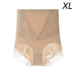 SIKONG Lace Trim Tummy Control Panties Body Shaping Breathable Seamless Shapewear Comfortable High Waist Slimming Underwear Women Wear