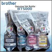 Brother BTD60BK & BT6000BK Ink Bottle Set: Compatible Inks for T-Series Printers