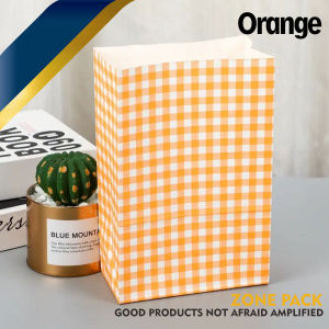 Paper Bag Pembungkus Kue Kering| Paper Bag Colorful | Kantong Kertas Serbaguna Motif Kotak Berwarna | Kantong Kertas Roti