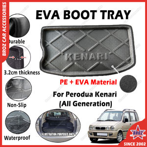 ✨ For Perodua Kenari All Generation EVA Copolymer Car Boot Tray Luggage Cargo Trunk Tray Dulang But Kereta Durable Easy Clean 100% Custom Fit Waterproof Senang Pasang Senang Cuci Kalis Tahan Lama Air 汽车后箱垫