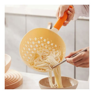 Vá vớt mì bún miến màu Pastel chịu nhiệt tay cầm dài tiện dụng muôi vớt ăn lẩu mui vớt thức ăn dạng lưới cỡ lớn đa năng vá vớt dạng lưới