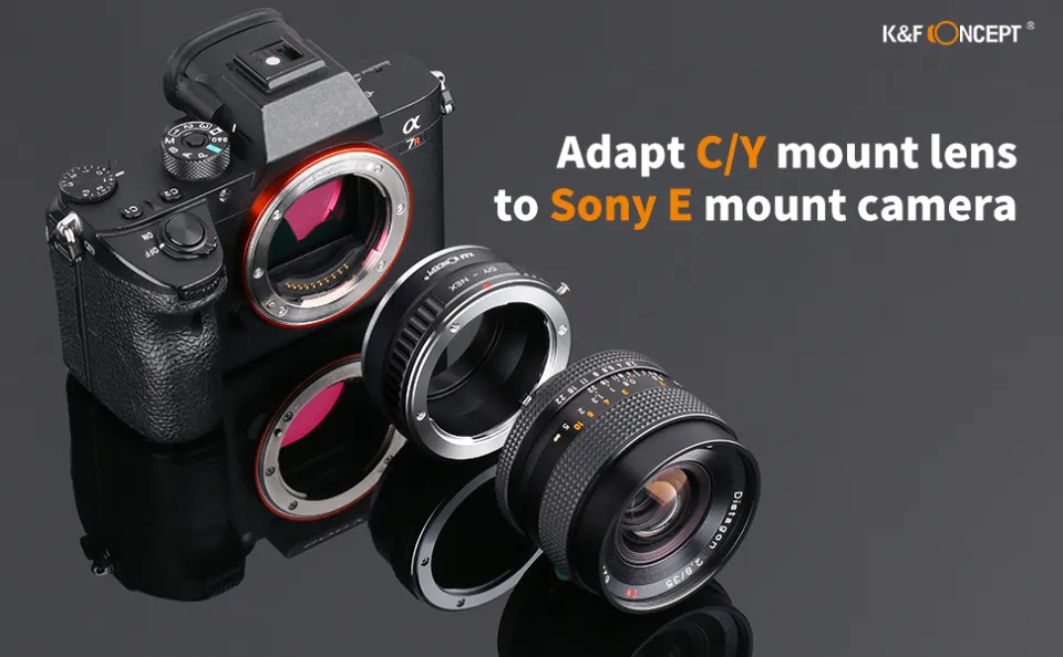 K&F Concept Lens Mount Adapter Contax/Yashica (C/Y) Konica AR (K/AR) Leica  M(LM) C Mount Lens to Sony Alpha NEX E-Mount Camera
