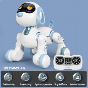 Cute RC Electronic Pets Robot Dog Voice Command Programmable Touch-sense Music Song Intelligent Remote Control Dog Toy For Kids Toy Boys Girls Birthday Gift Shipment from Malaysia